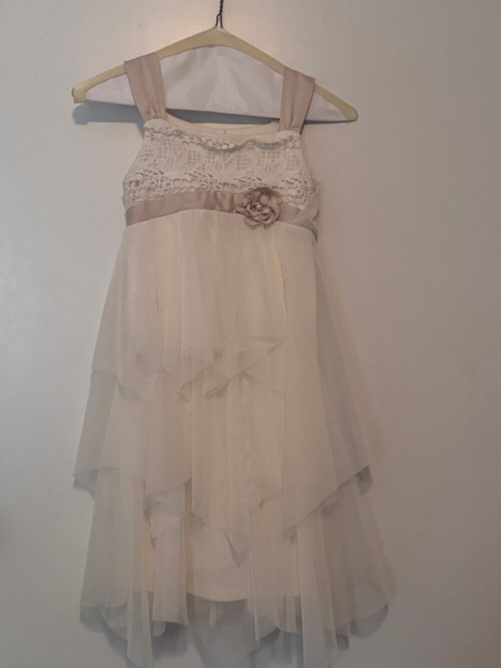 Biscotti Girl's white party  dress size 8